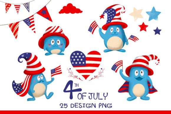 4th of July Independence Day Watercolor – Freebie Review for Branding & Marketing