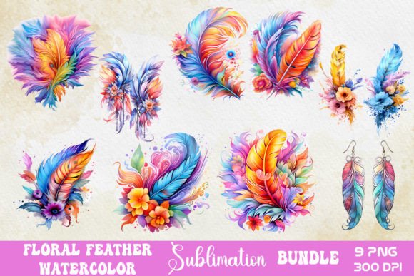 Floral Feather Watercolor Clipart: A Fresh Editorial Illustration for Content Publishers