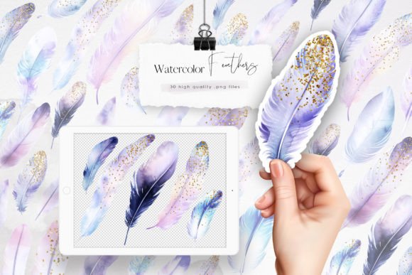 Purple Watercolor Feathers Clipart: A Brand Designer’s Review for Local Business Branding