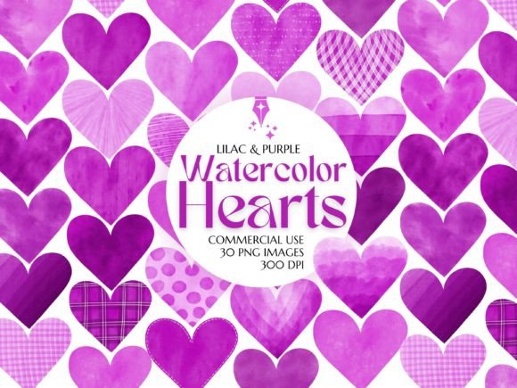 Purple Watercolor Hearts Illustrations: A Designer’s Real-World Review