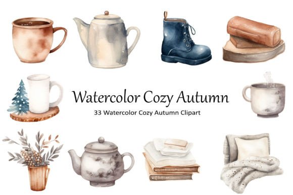 Watercolor Cozy Hygge Autumn Clipart: A Brand Designer’s Honest Review for Marketing & Visual Content