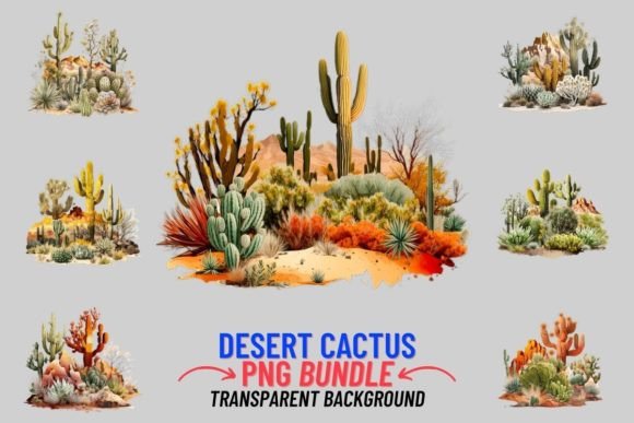 Watercolor Desert Cactus 8 PNG Clipart Review for Real Embroidery Use