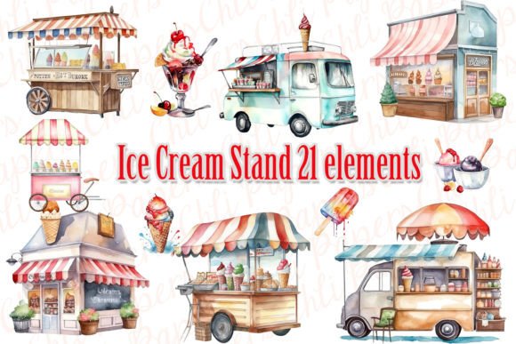 Watercolor Ice Cream Stand Illustrations: A Designer’s Real-World Review