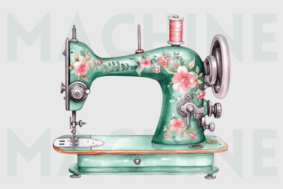 Watercolor Sewing Machine Clipart PNG: A Brand Designer’s Take for Local Business Visuals