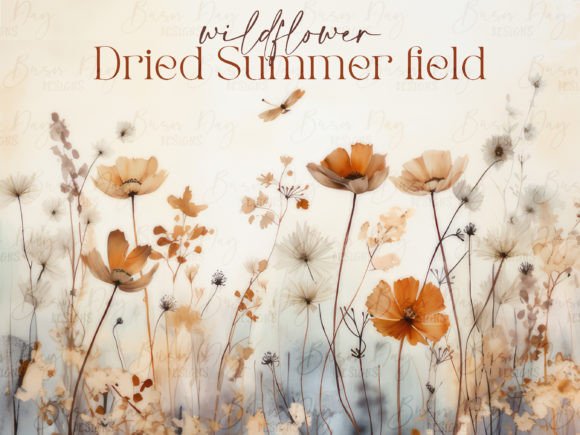 Watercolor Wildflower Dried Summer Field Illustrations
