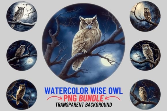 Watercolor Wise Owl 12 PNG Clipart Review for Real Embroidery Use