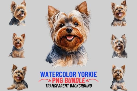 Watercolor Yorkie Dog Illustrations: A Fresh Design Asset for Brand Storytelling